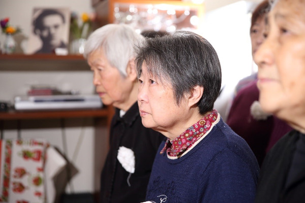 張瑾的母親馬雪琴在六四30週年悼念親人儀式上（2019年3月）